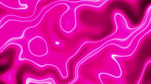 Abstract Pink Neon Flowing Lines Animation Background