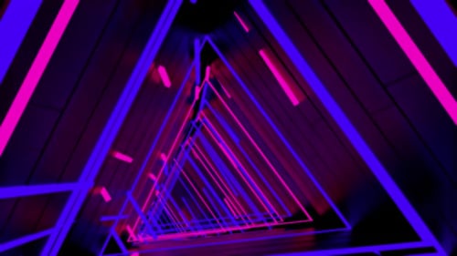 Laufen im Neonlichttunnel 04 HD