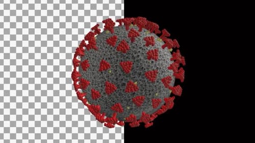 Corona Virus Alpha Channel 4K