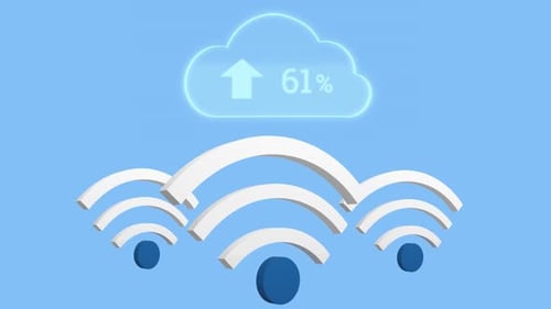 Upload progress and wifi symbol 4k