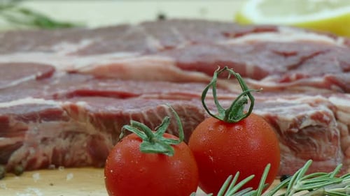 Raw fresh meat pork