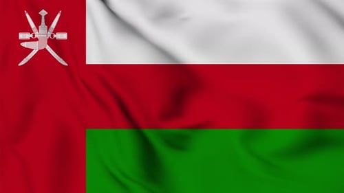 Realistic Oman Flag Waving Seamless Loop Animation
