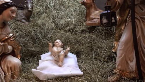 Christmas Nativity Scene Display Close Up