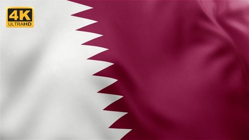 Seamless Waving Qatar Flag Animation