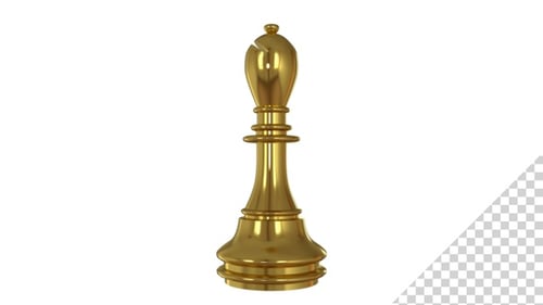 Golden Chess Pieces Bishop