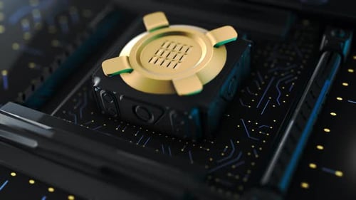 Digital Circuit Board Future Hi-Tech Computer Cyber Security 4K