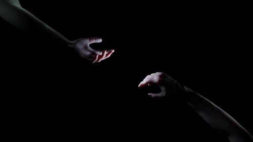Symbolic Human Hands Reaching Towards Each Other