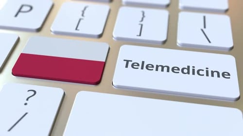 Telemedicine Key Pressed on Computer Keyboard