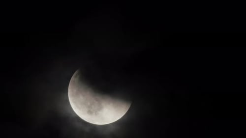 Partial Lunar Eclipse Illuminates the Night Sky