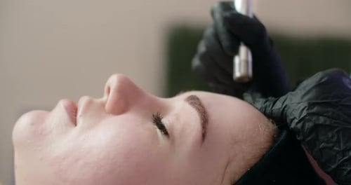 Cosmetology Procedure of the Machine Exfoliation Face Peeling 60p Prores HQ