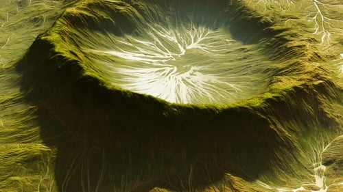 Blick auf die Landschaft des Alien Planet