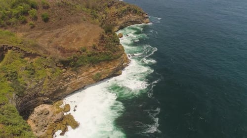 Rocky Coast with Ocean Surf