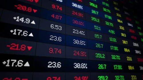 Ticker Board de la Bourse