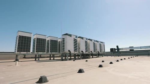 Air Conditioning Units on a Rooftop on Clear Day