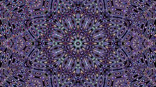 Abstract Kaleidoscope Symmetrical Pattern Looping Background Motion Graphic