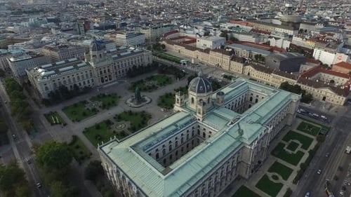 Aerial of Maria-Theresien-Platz in Vienna