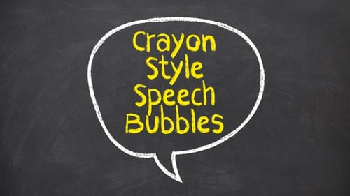 Animated Chalk Style Speech Bubbles Pack