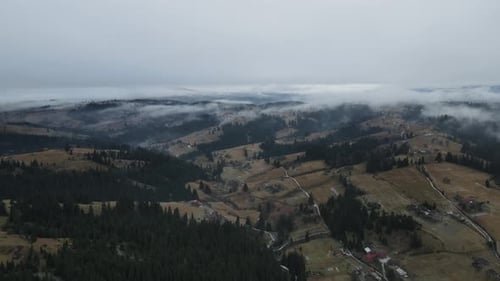 Carpathian Mountains From A Bird's Eye View