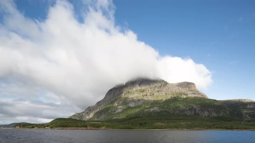 Timelapse of Clouds Over Rocks