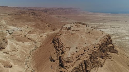 Vue aérienne de Masada