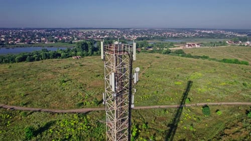 Telecommunication Tower of 4G and 5G Cellular
