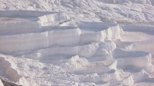 Close Up View of Travertine Terrace Formations
