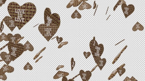 Sweet Hearts - I - Love Is Love - Falling Loop - Alpha Channel