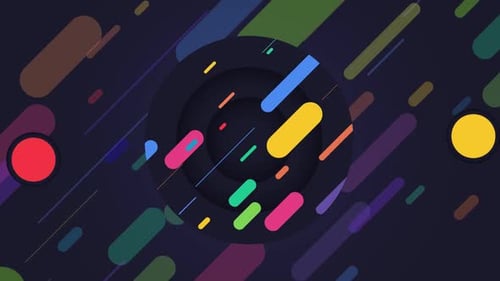 Dynamic Flat Design Geometric Shapes Logo Reveal