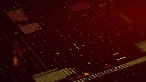 Futuristic Corporate Data Grid Display Animation