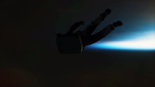 Astronauta morto no espaço sideral: elementos desta imagem fornecidos pela NASA