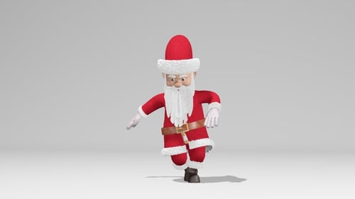 Animated 3D Knitted Santa Claus Character Dancing