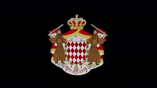 Coat Of Arms Of Monaco With Alpha Channel - 4K