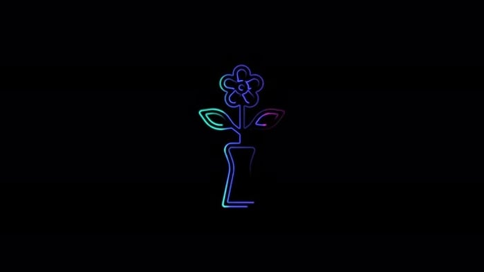 Animated Minimalist Outline Vase Icon Loop, Elements Motion Graphics ft ...