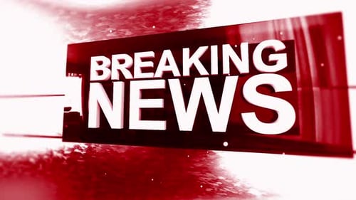 Futuristic Breaking News Title Reveal in Digital Tunnel