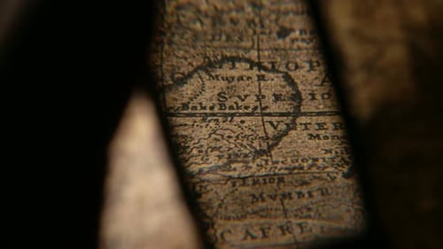 Close Up Of A Vintage Map