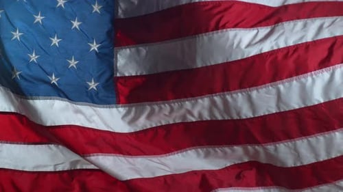 American Flag Rippling in the Wind