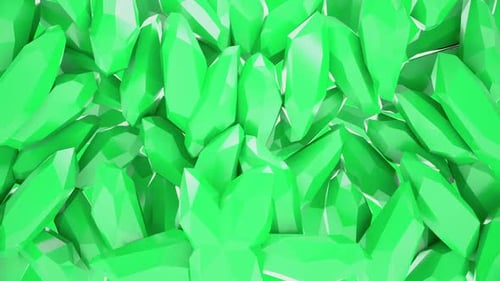 Green Crystals Background