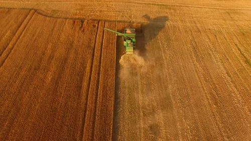 Top View of Combine Harvester.