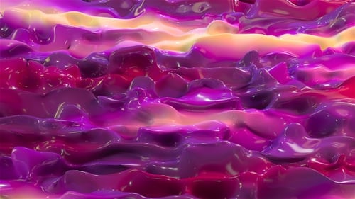 Vibrant Fluid Waves Abstract Looping Background