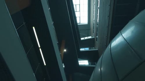 Modern Architecture Interior Featuring Geometric Design and Patterns