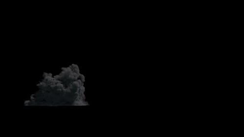 Animated Dark Smoke Eruption Effect Element