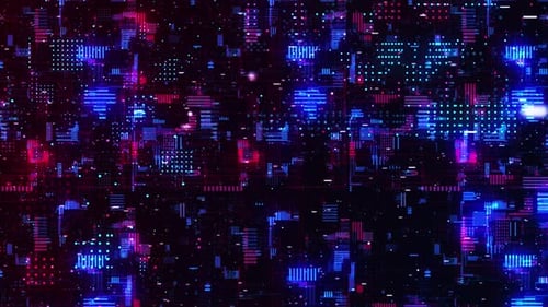 Futuristic Digital Technology Data Flow Background Loop