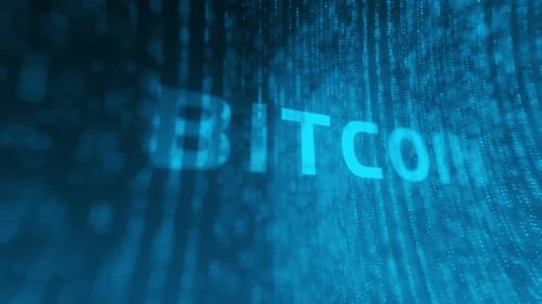 Code source technologique abstrait Bitcoin