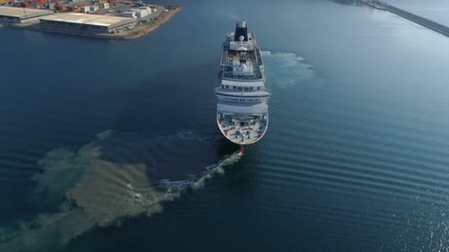 Tourist Ship in the Blue Sea