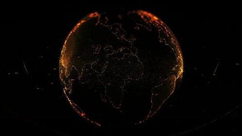 Futuristic Digital Earth Globe Data Network Technology Background