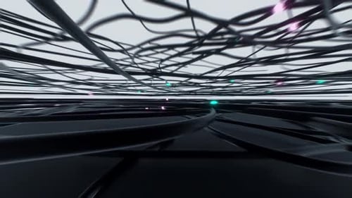 Optical Fiber Lines White