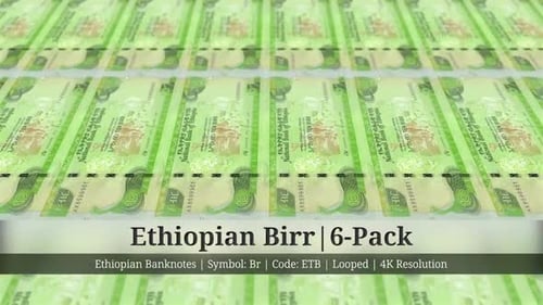 Ethiopian Birr | Ethiopia Currency - 6 Pack | 4K Resolution | Looped