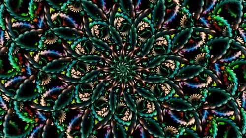 Vibrant Abstract Psychedelic Pattern Loop Background