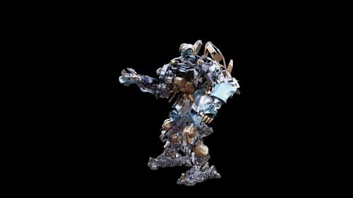 3D Futuristic Robot Performing Dance Gestures