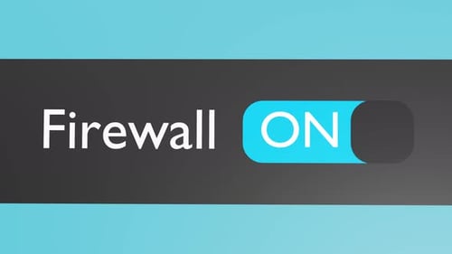 Turn on Firewall button, slider. Local network connection.